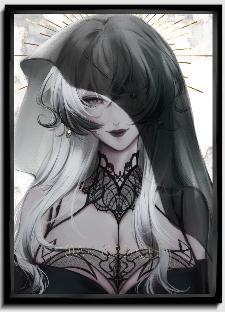 額付きA4ポスター【黒】