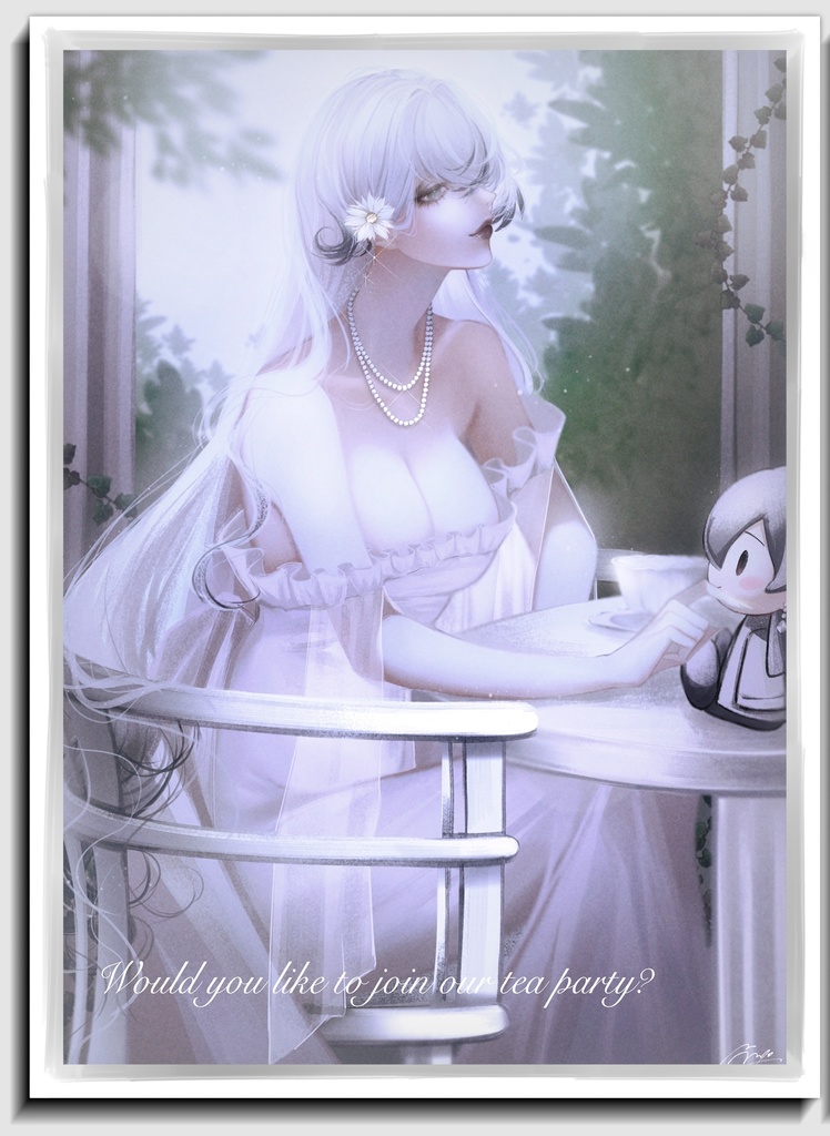 額付きA4ポスター【白】