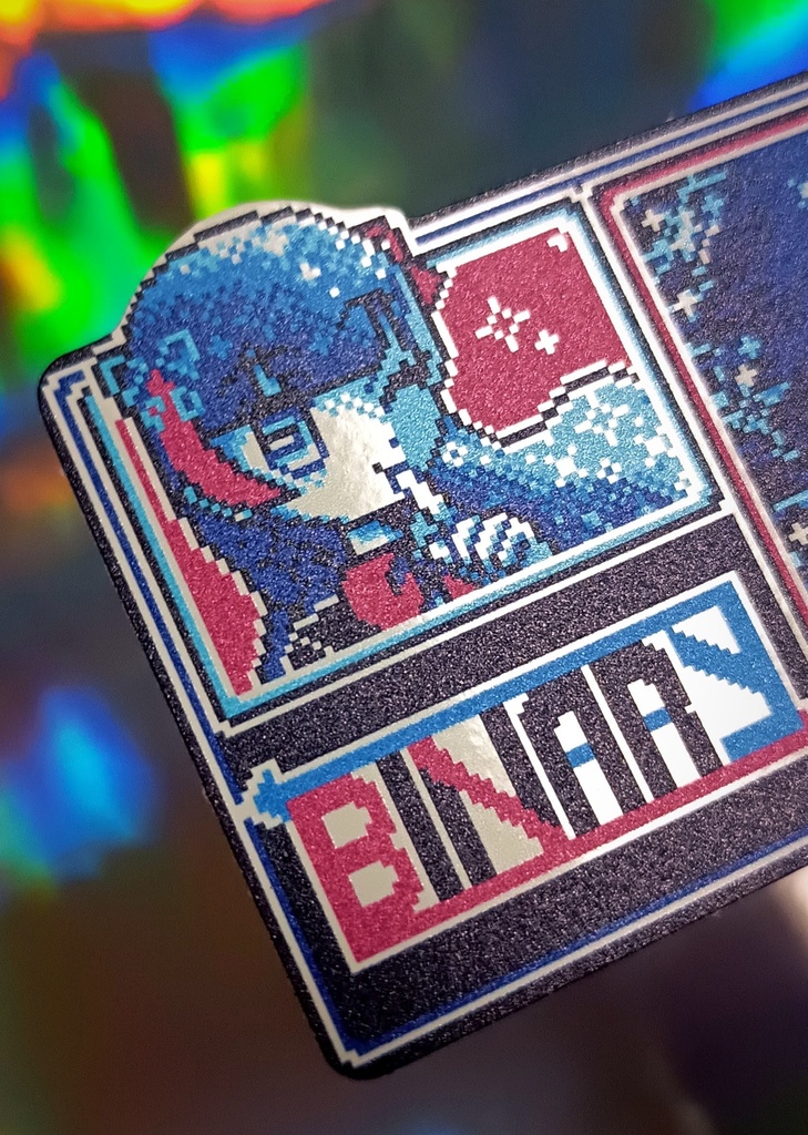 バイナリ・シンドローム フロッピーディスク風アクリルキーホルダー&ステッカーセット