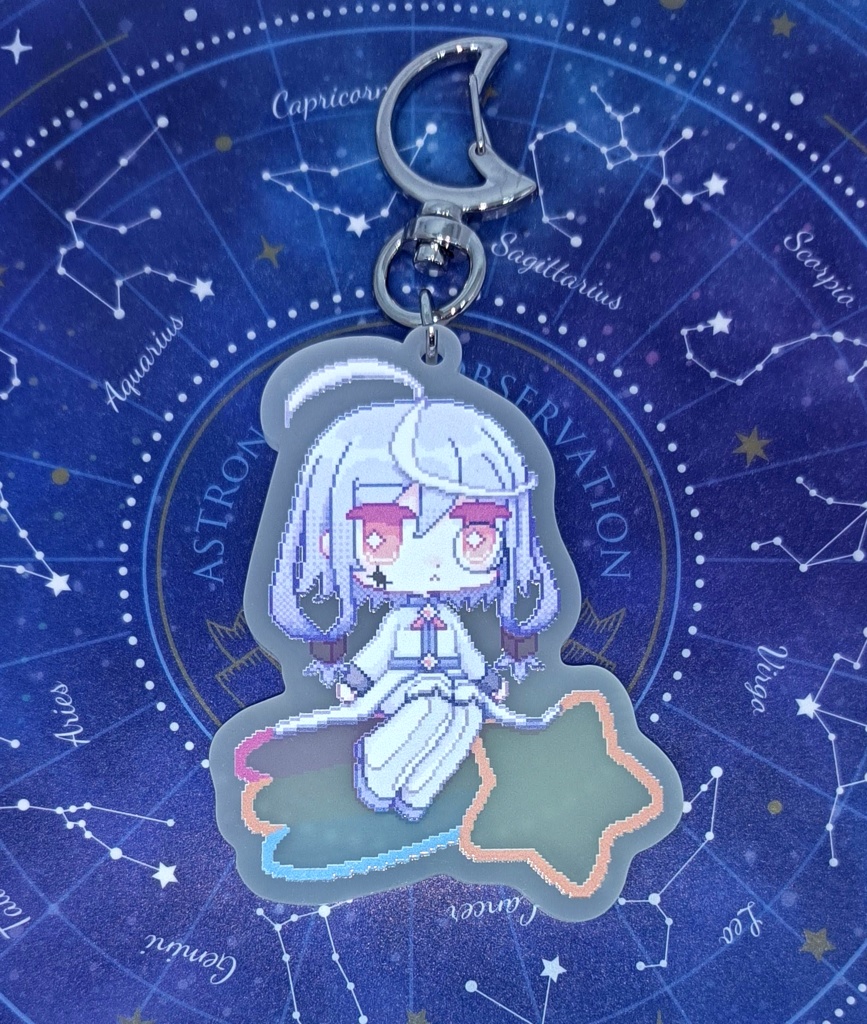 「シルヴァーレコードにおやすみを」蓄光アクリルキーホルダー