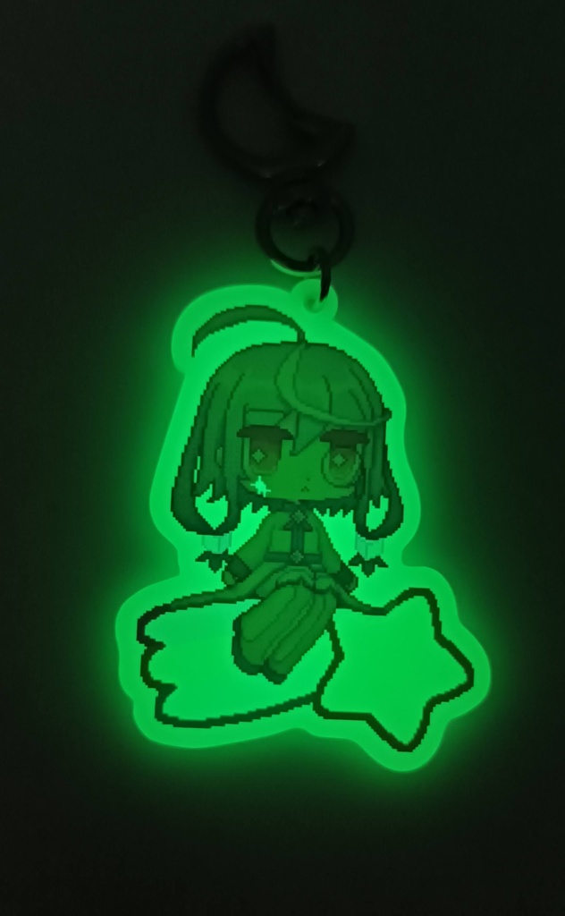 「シルヴァーレコードにおやすみを」蓄光アクリルキーホルダー