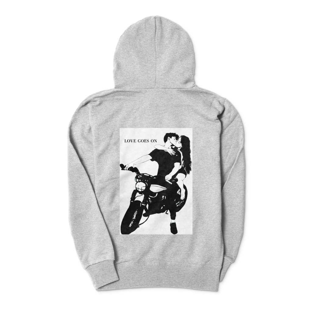 LOVE GOES ON ジップアップパーカー