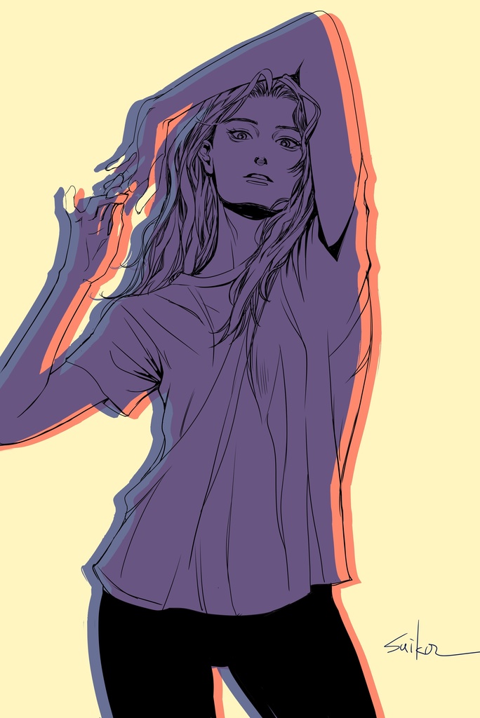 レディースTシャツ-光線-