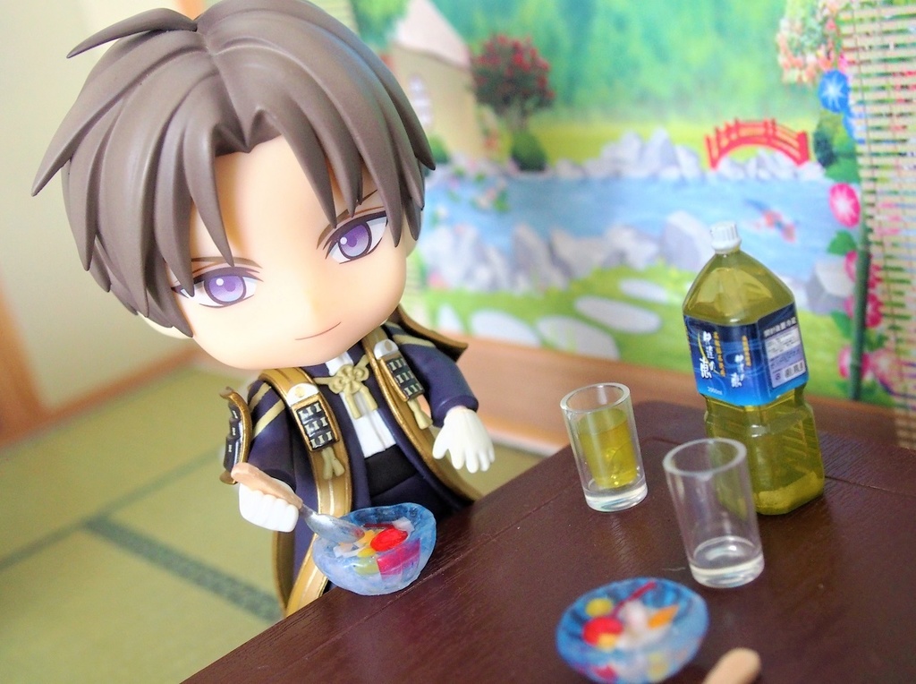 ハンドメイド ミニチュアフード フルーツ杏仁・みつまめ