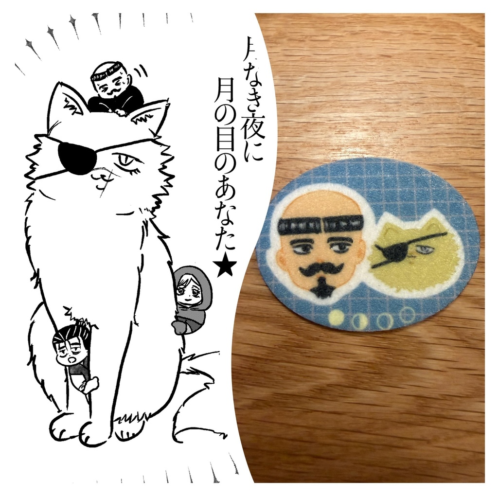 月なき夜に月の目のあなた☆とフェルトシールのセット