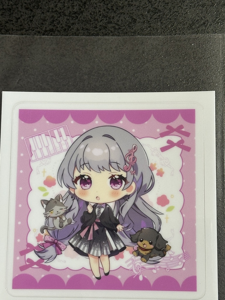 音蝶 ゆめか わんにゃんと一緒ステッカー(犬シュークリーム、猫シュークリーム、人物+わんこ+にゃんこ)