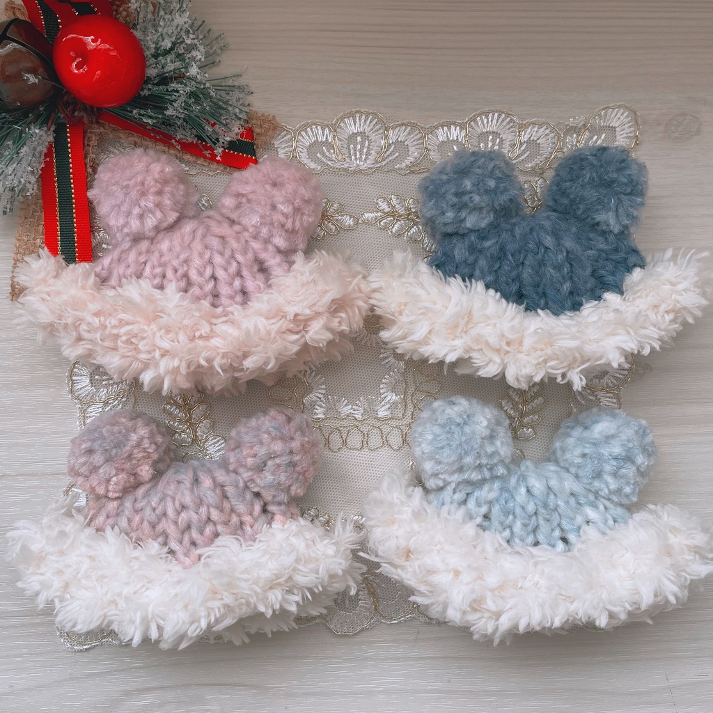 くまさんニット帽セット【10cmぬい用】