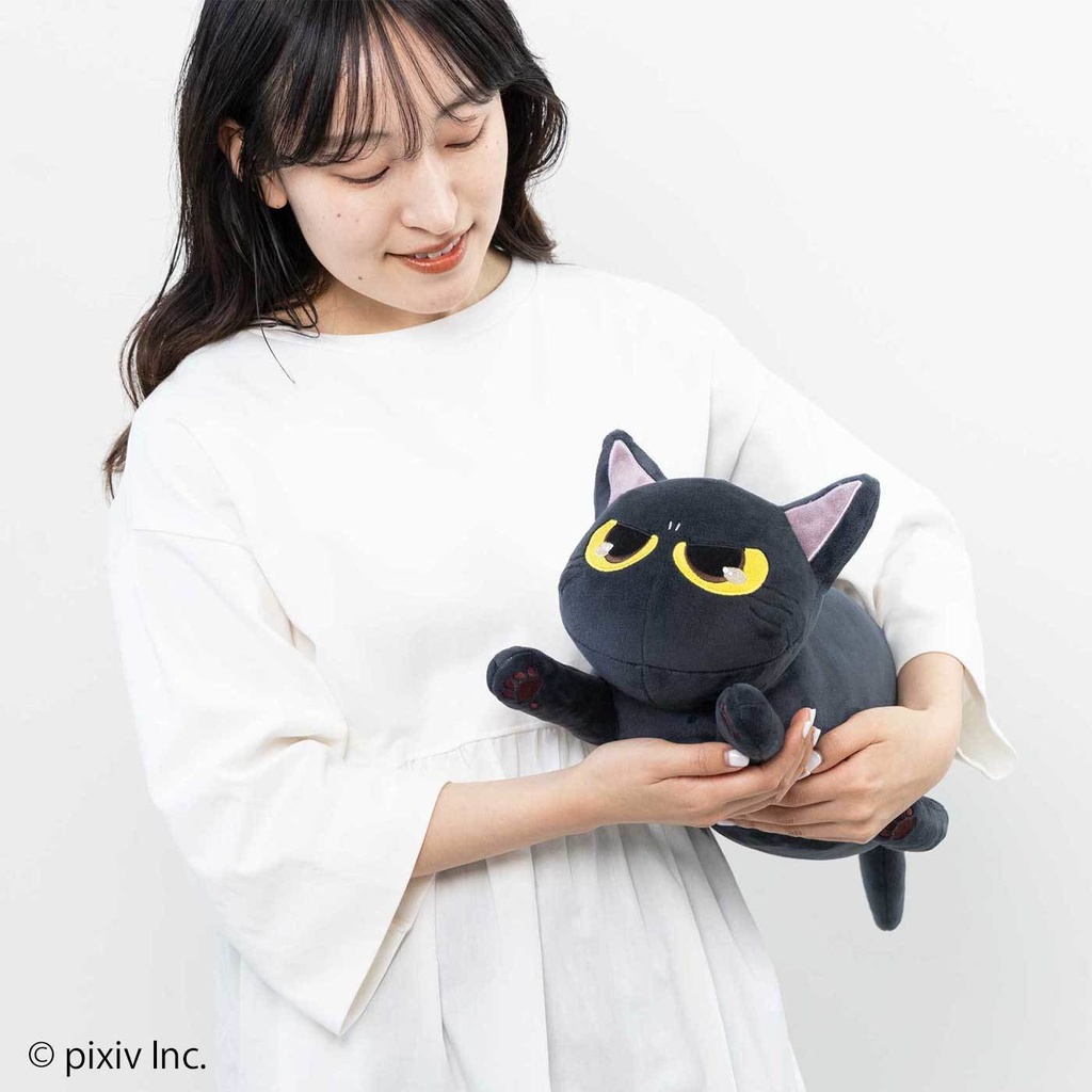 ニャーと!展×猫部 おしおしお もっちり黒猫ぬいぐるみ