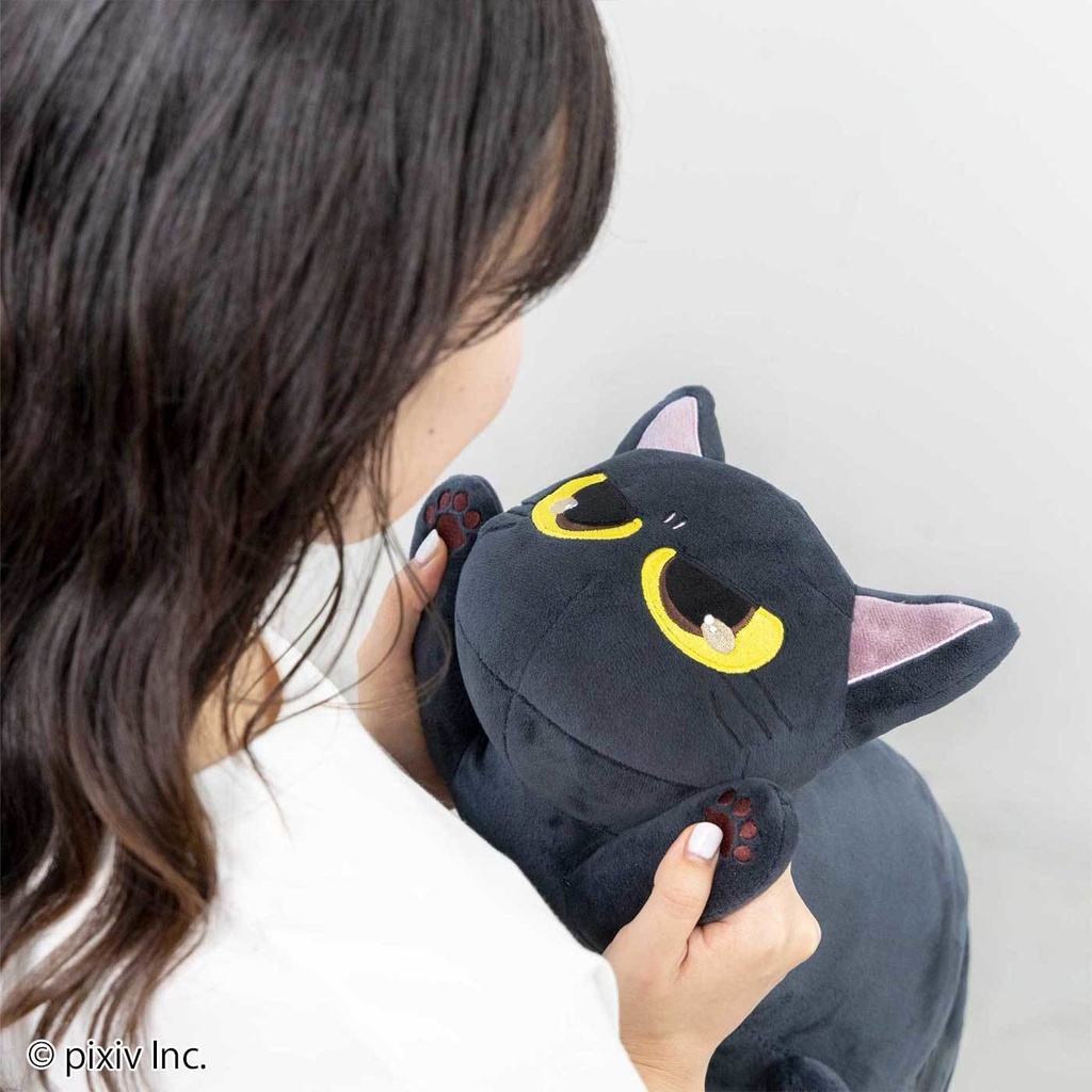 ニャーと!展×猫部 おしおしお もっちり黒猫ぬいぐるみ