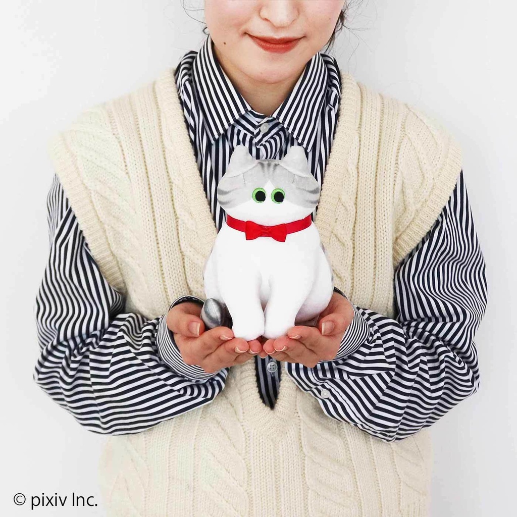 ニャーと!展×猫部 nanana もっちりサバ白ぬいぐるみ