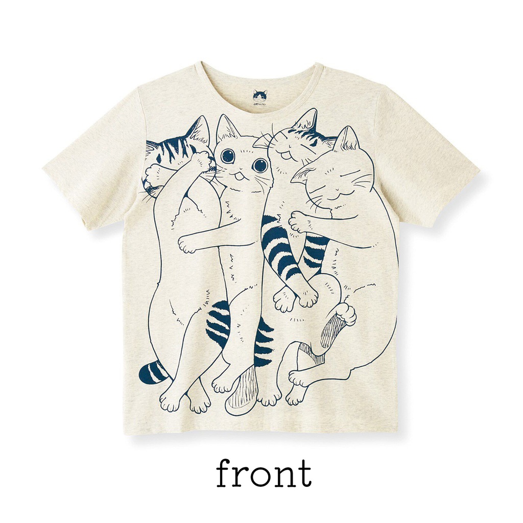 山野りんりん×猫部 猫好き猛アピールTシャツ〈ぴったりスヤスヤ〉