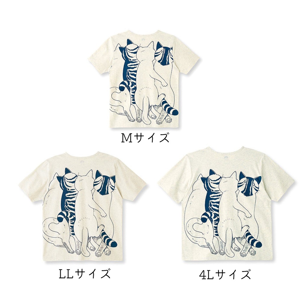 山野りんりん×猫部 猫好き猛アピールTシャツ〈ぴったりスヤスヤ〉