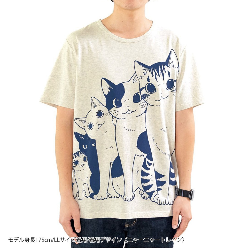 山野りんりん×猫部 猫好き猛アピールTシャツ〈ご飯待ちの圧〉