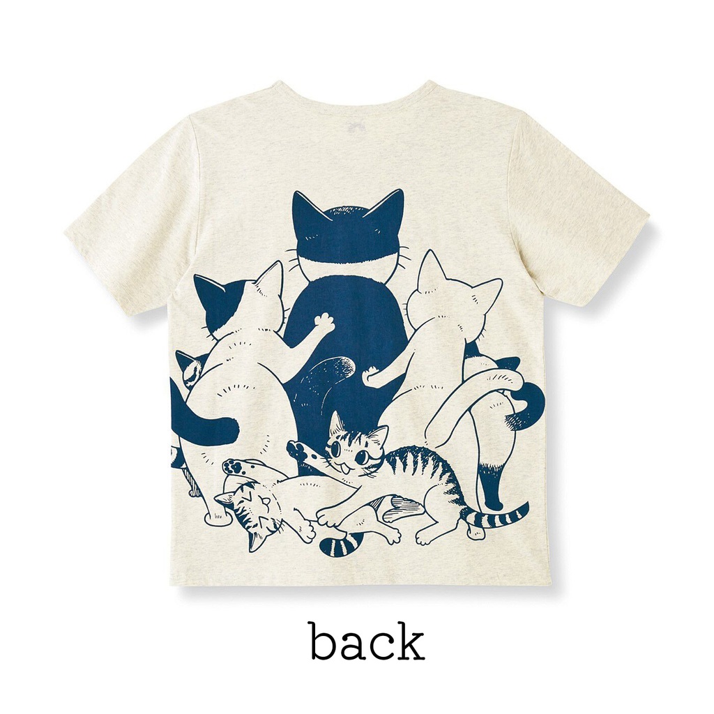 山野りんりん×猫部 猫好き猛アピールTシャツ〈ご飯待ちの圧〉