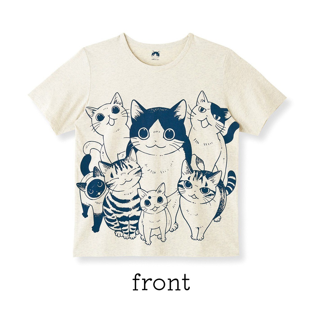 山野りんりん×猫部　猫好き猛アピールTシャツ〈ご飯待ちの圧〉