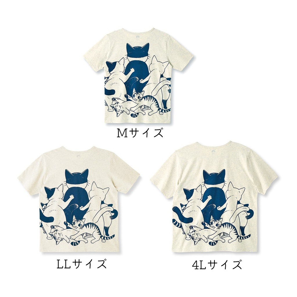 山野りんりん×猫部 猫好き猛アピールTシャツ〈ご飯待ちの圧〉