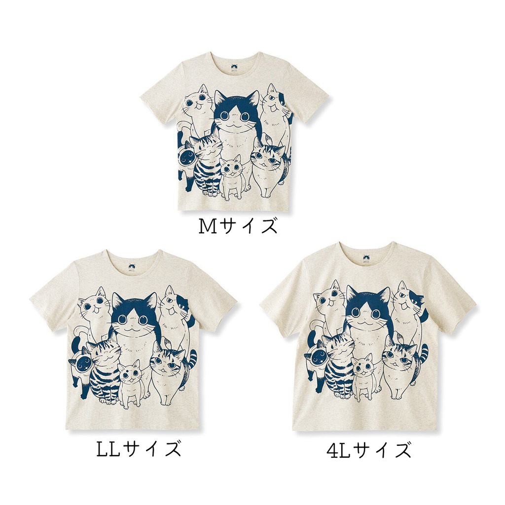 山野りんりん×猫部 猫好き猛アピールTシャツ〈ご飯待ちの圧〉
