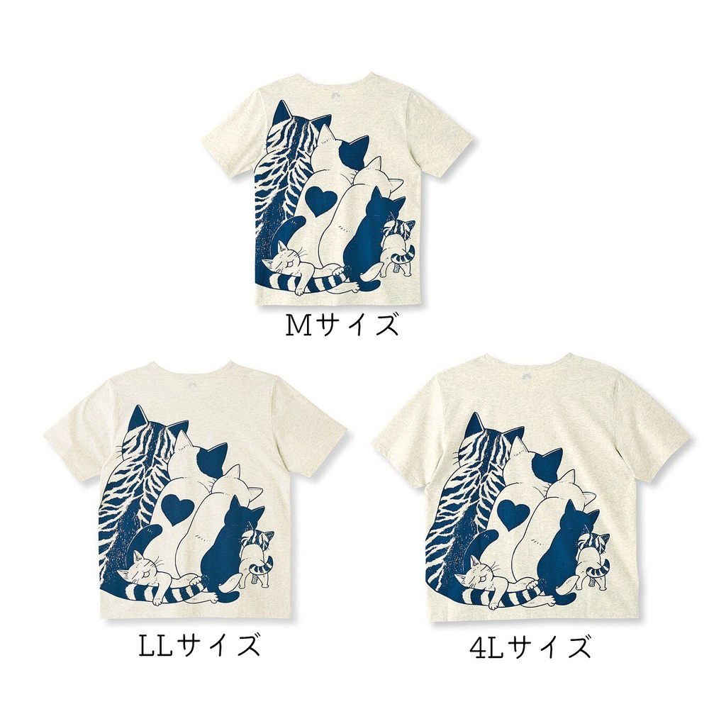 山野りんりん×猫部 猫好き猛アピールTシャツ〈ニャーニャートレイン〉