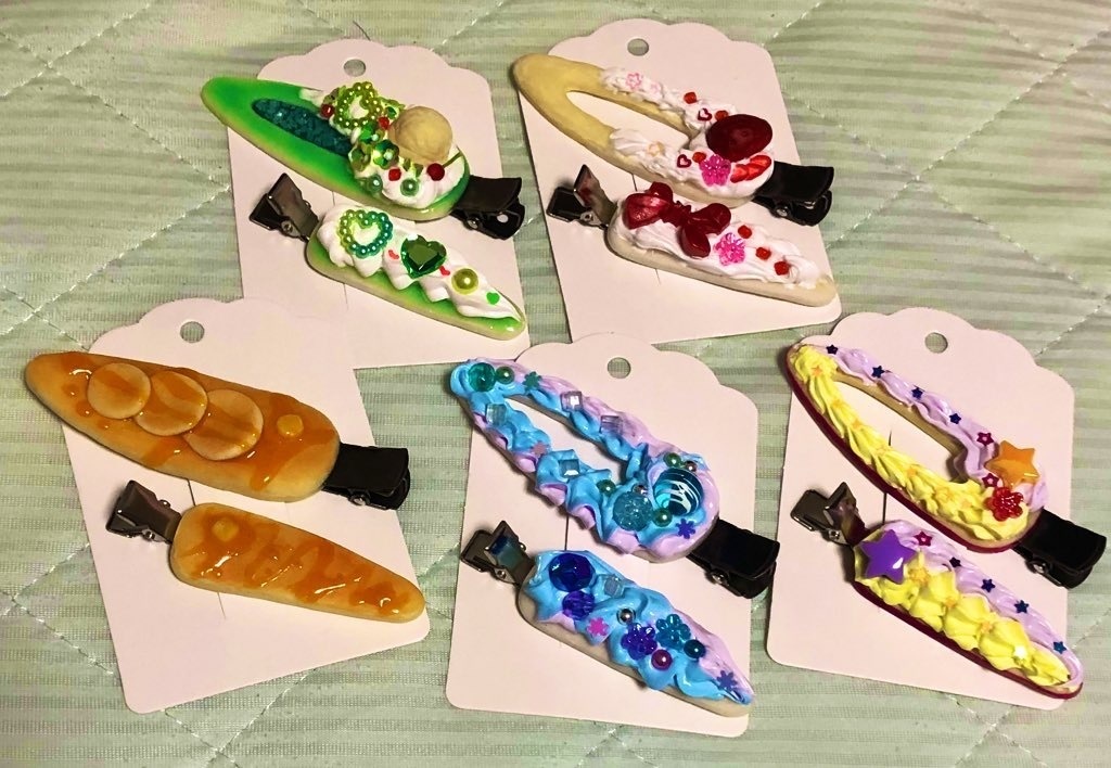 【へぱ43】甘味づくしのヘアクリップ