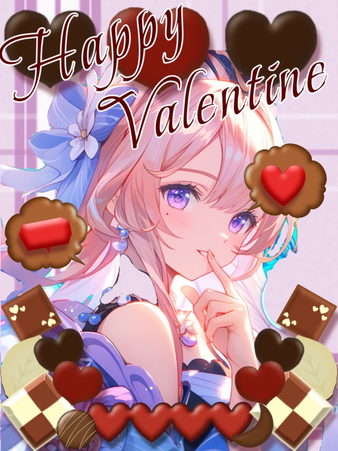 バレンタインおはV素材
