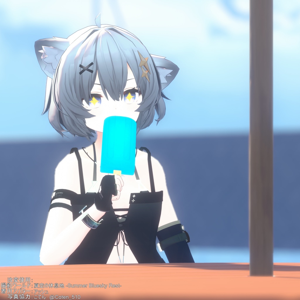 【衣装】重ね着タイプ水着:スエリア【76アバター対応】