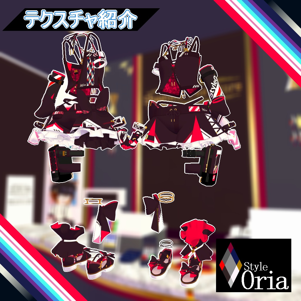 【衣装】重ね着タイプ水着:スエリア【76アバター対応】