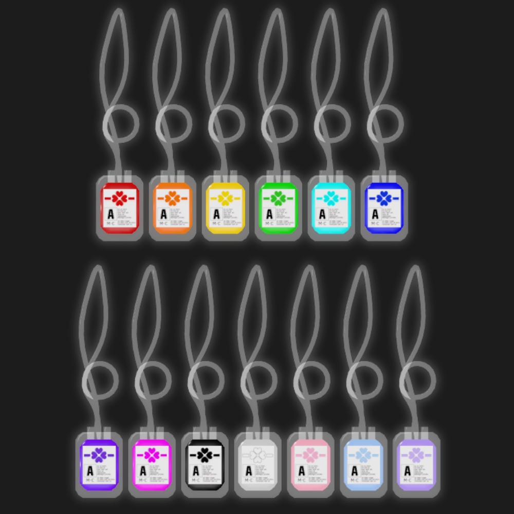 輸血パックピアス / BloodPackPierce【VRChat向けアクセサリー】