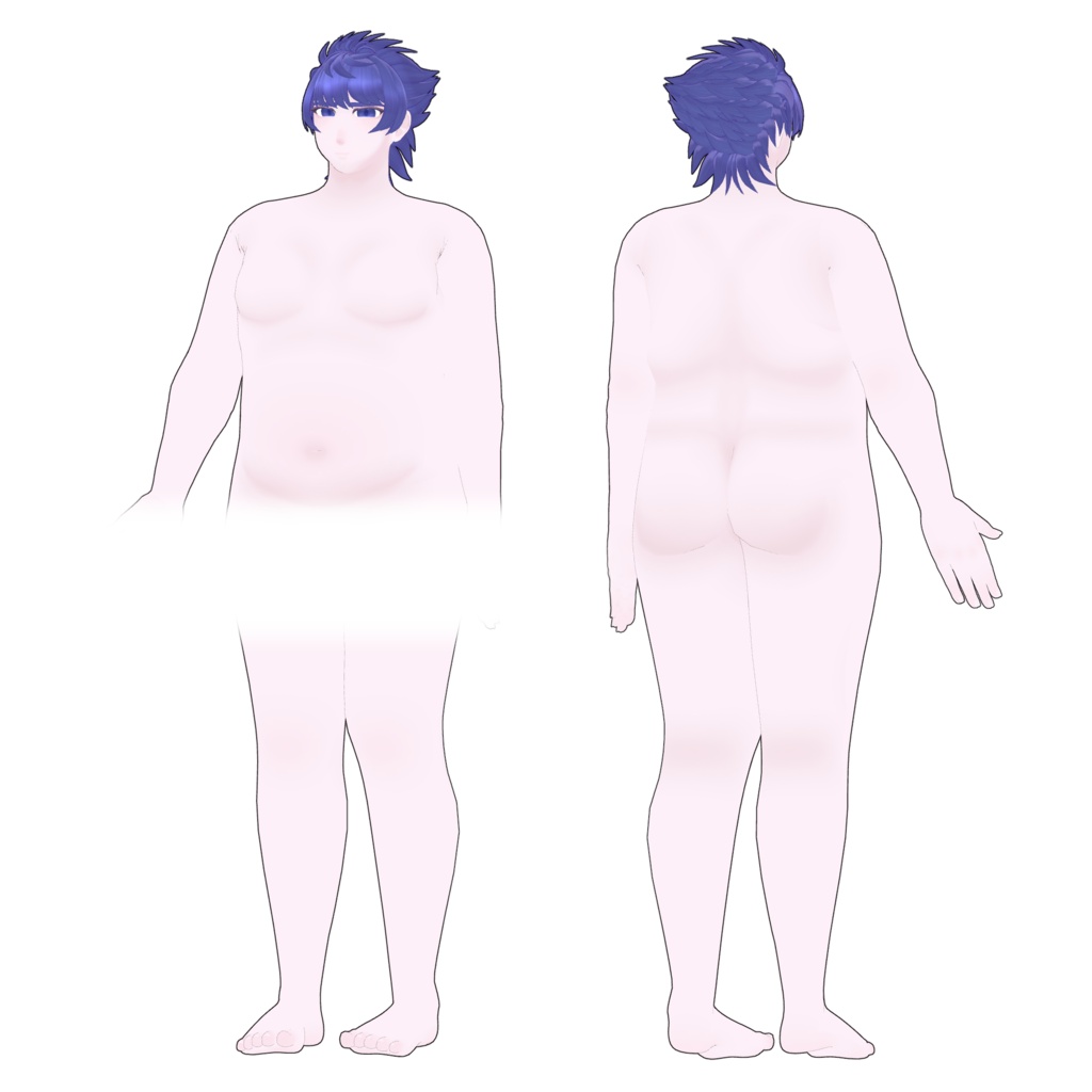 【ぽっちゃり男性アバター】佐渡エス -SawatariEsu-【VRChat向け3Dモデル】