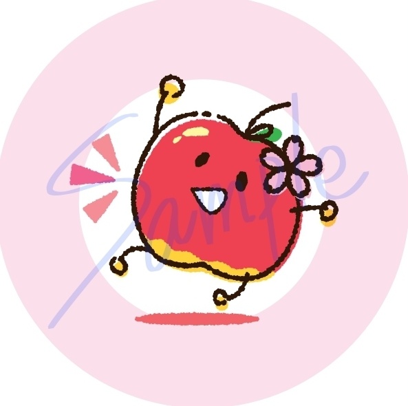 缶バッジ さくりんごちゃん