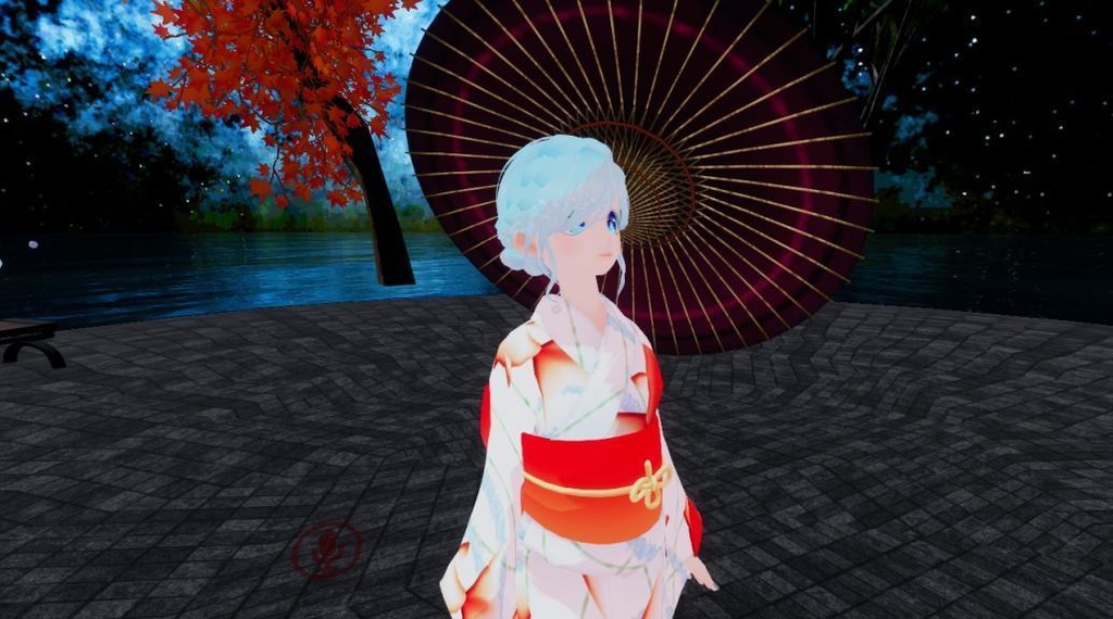 【Vroid】浴衣やフォーマルにつかえる編み込みシニヨン