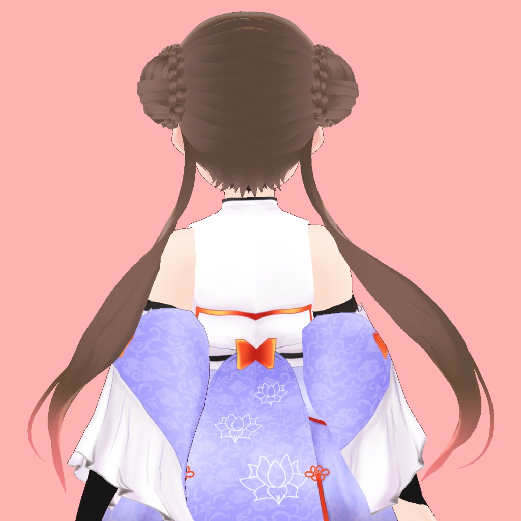 【Vroid】編み込みお団子ヘアー