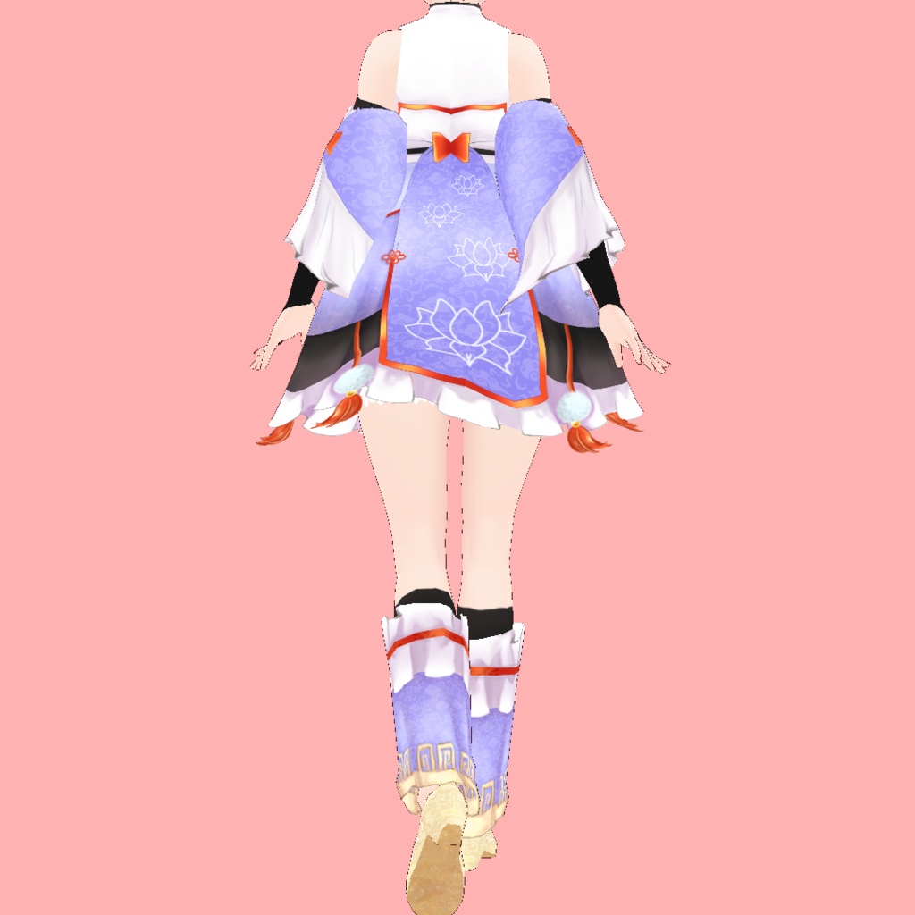 【Vroid】チャイナ服 【ブルー&ピンク】