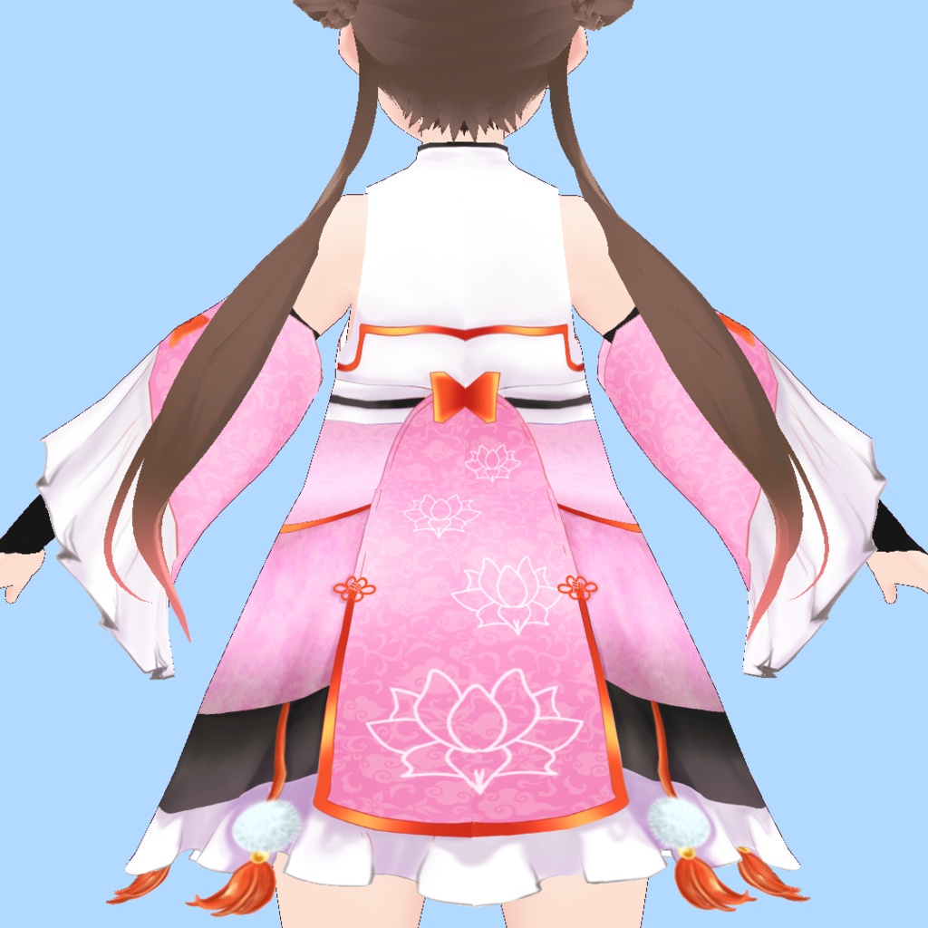 【Vroid】チャイナ服 【ブルー&ピンク】