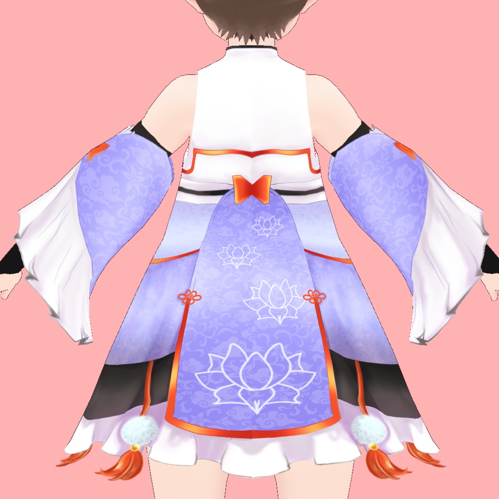 【Vroid】チャイナ服 【ブルー&ピンク】