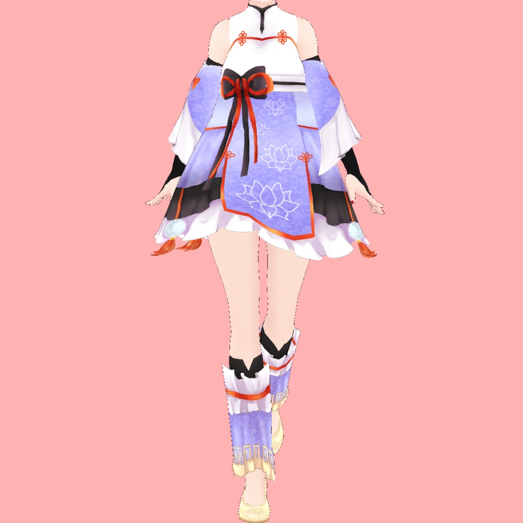 【Vroid】チャイナ服 【ブルー&ピンク】