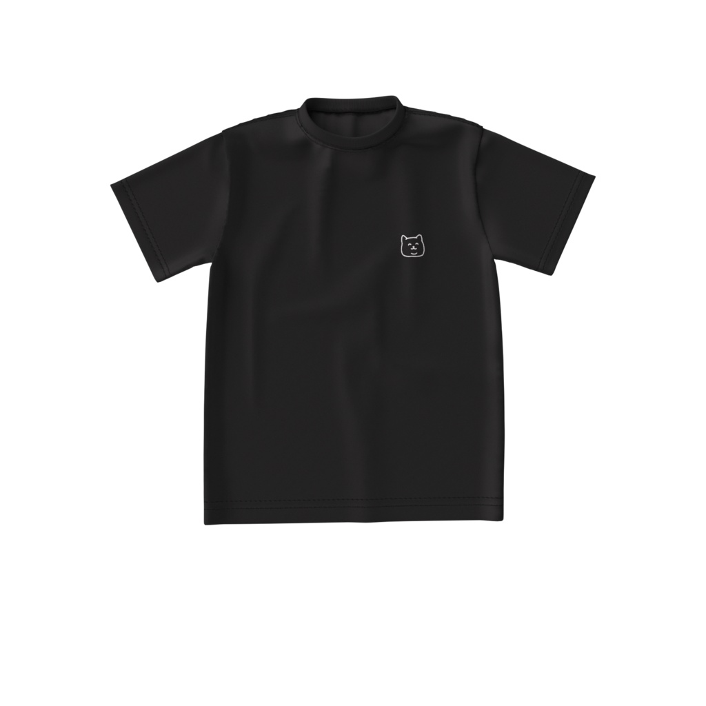 うしろにしじみゃんビッグシルエットTシャツ_黒