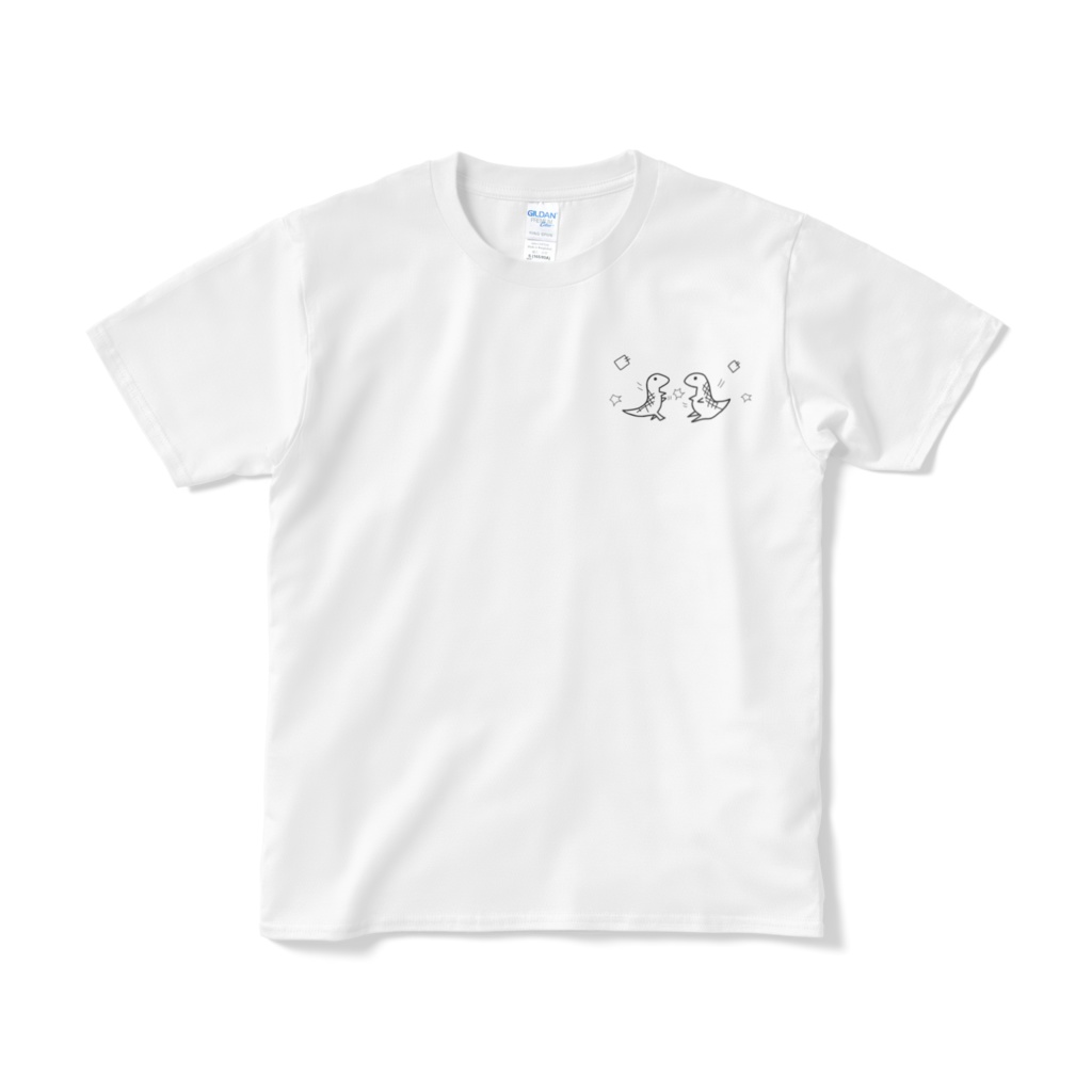 恐竜のケンカTシャツ(白)