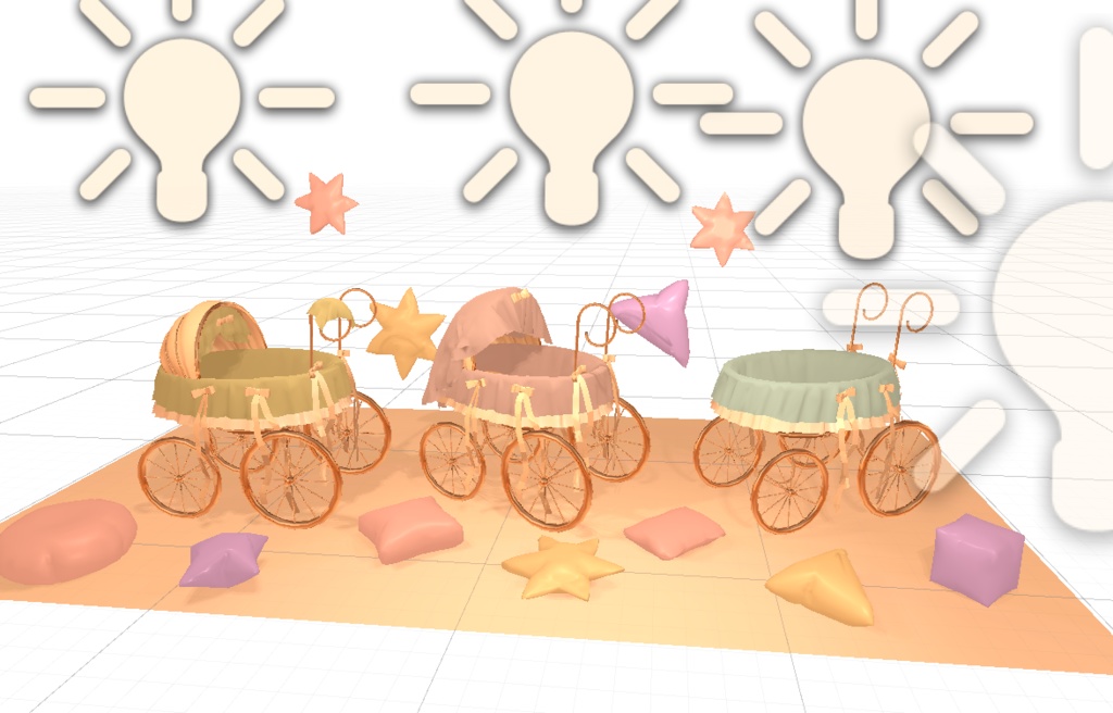 赤ちゃん ゆりかご baby cradle,bed/vrchat