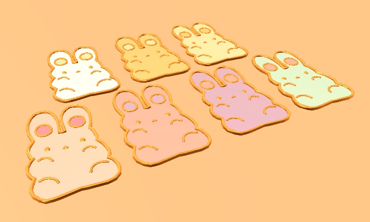 cutie bunny set/うさぎピンSET