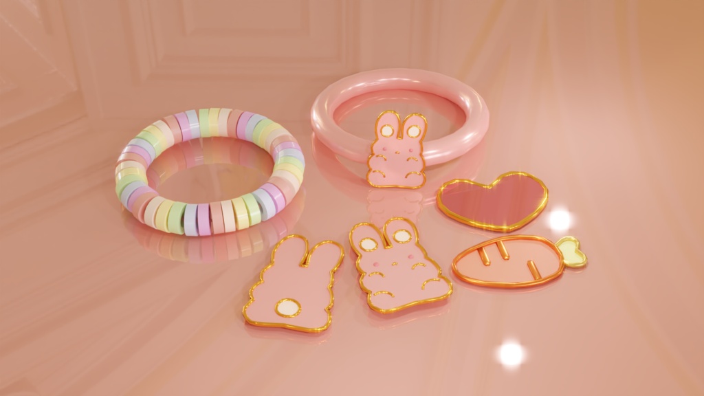 cutie bunny set/うさぎピンSET