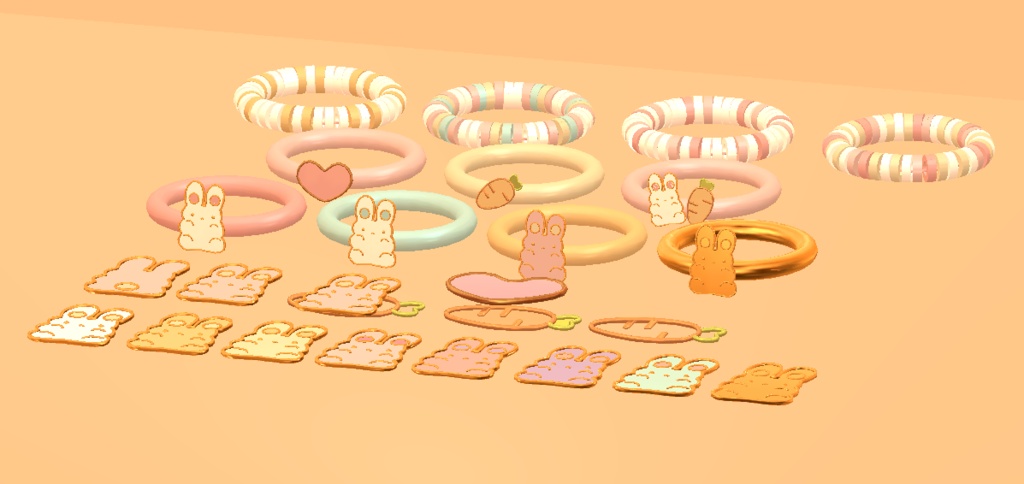 cutie bunny set/うさぎピンSET