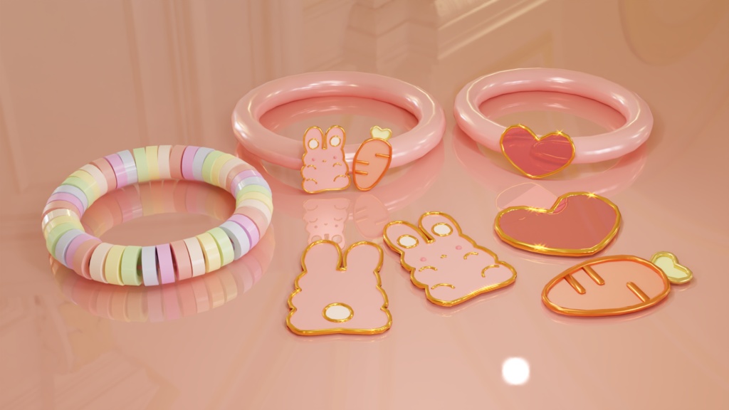 cutie bunny set/うさぎピンSET