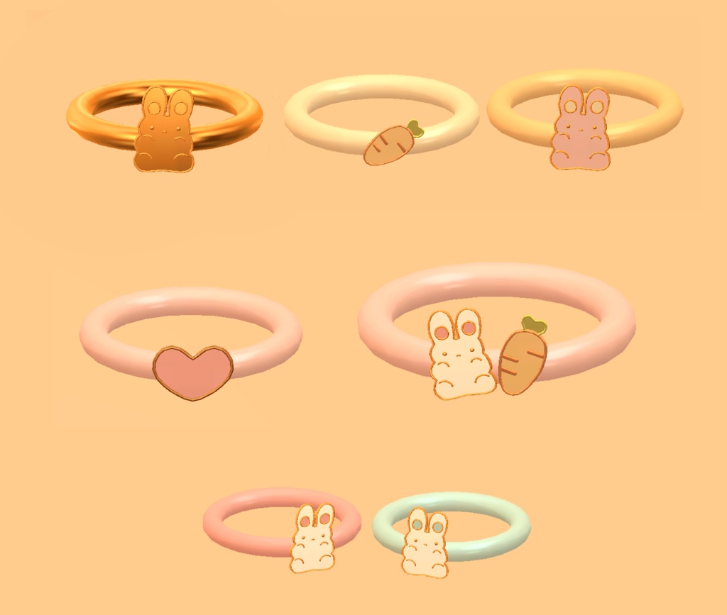 cutie bunny set/うさぎピンSET