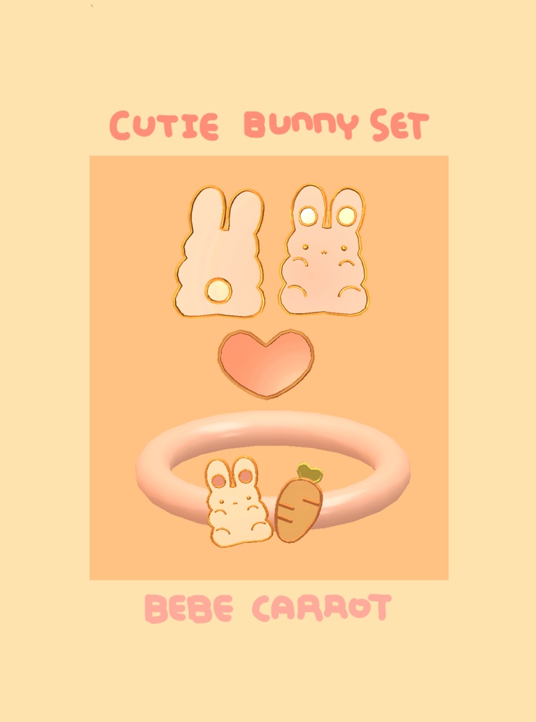 cutie bunny set/うさぎピンSET