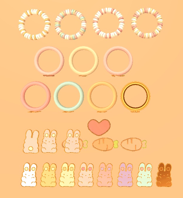 cutie bunny set/うさぎピンSET
