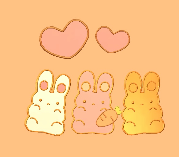 cutie bunny set/うさぎピンSET