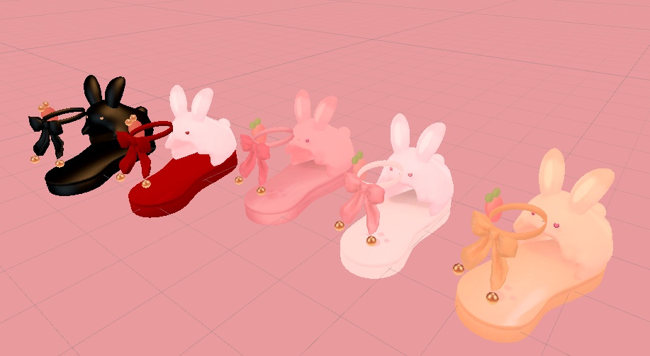 うさぎ choux shoes set /bunny doll,pin,ribbon