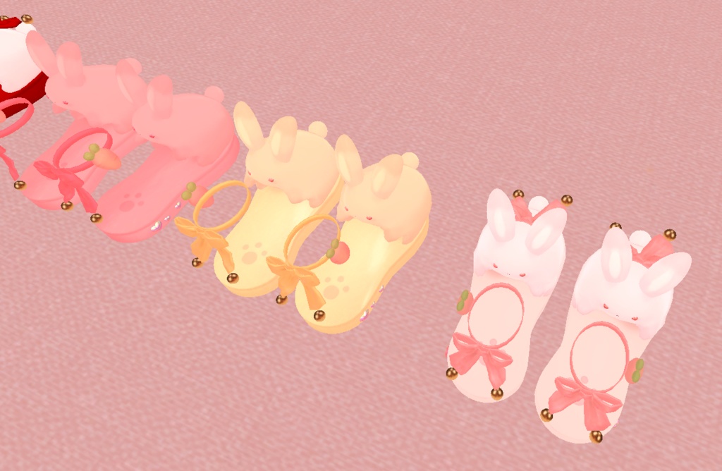 うさぎ choux shoes set /bunny doll,pin,ribbon