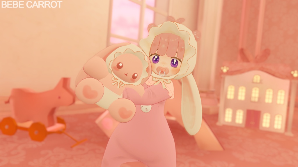 ぽぽ人形/ Bobo Doll / Bunny doll & bag/うさぎぬいぐるみ