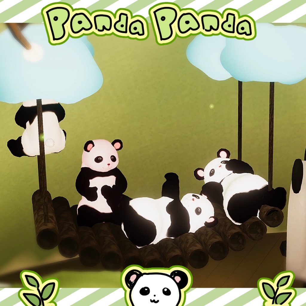 パンダpanda panda room & avatar & doll set